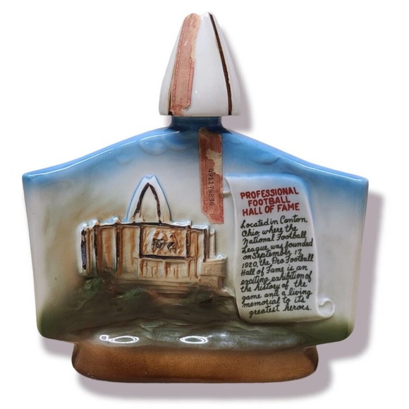 NFL Hall of Fame 1972 Jim Beam Decanter Canton Ohio Pro Football Edition - Picture 3 of 6